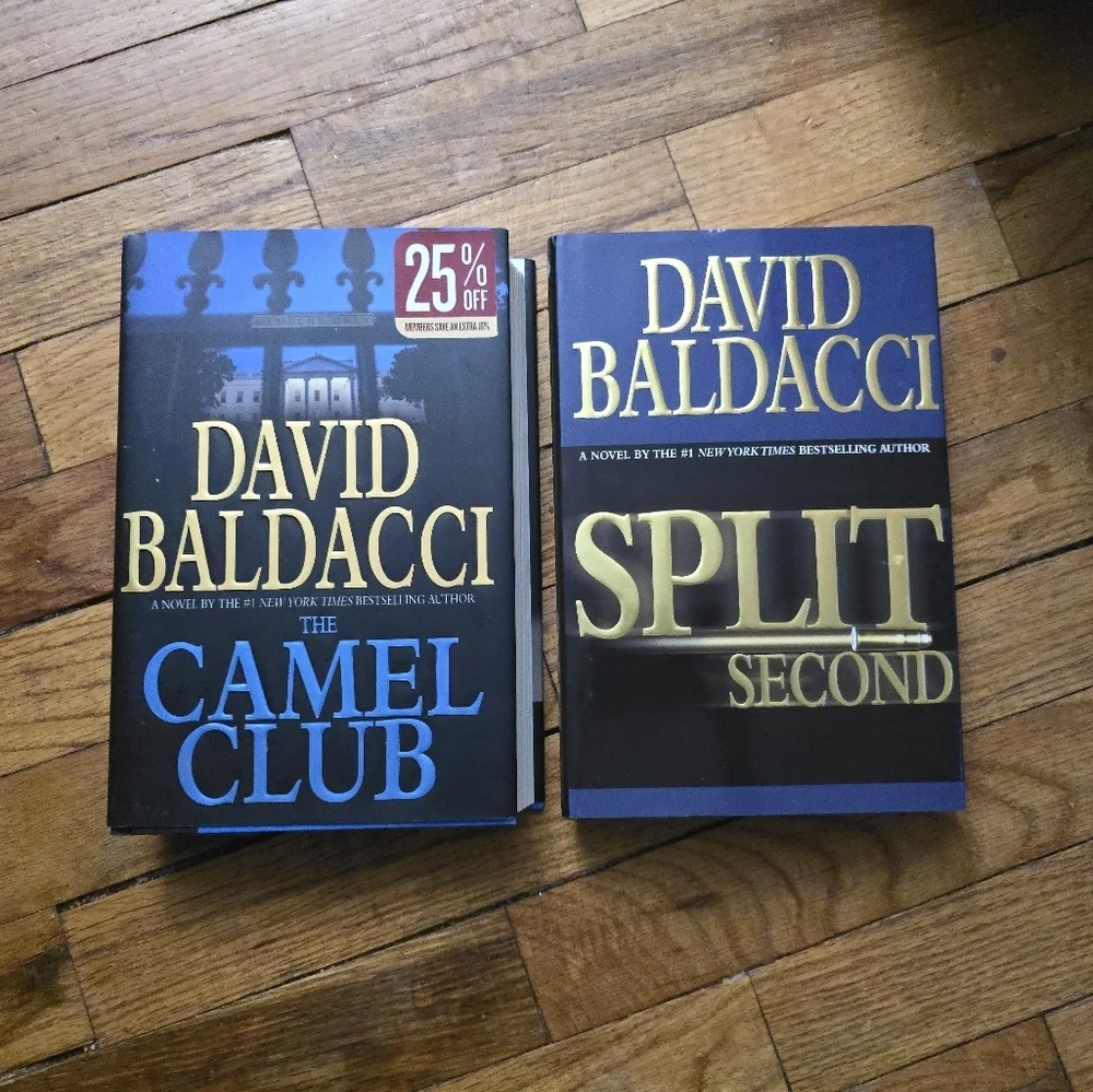 1st Edition David Baldacci Hardcover LOT of 2 The Camel Club, Split Second